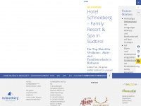 schneeberg.it Webseite Vorschau
