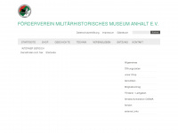 militaermuseum-anhalt.de Webseite Vorschau
