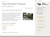 finger-transporte.de Webseite Vorschau