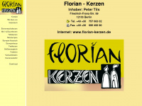 florian-kerzen.de Webseite Vorschau