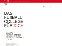fussball-college.de Webseite Vorschau