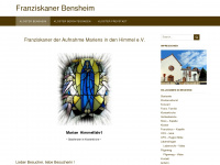 franziskaner-bensheim.de Webseite Vorschau