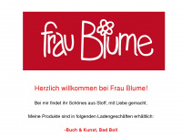 fraublume.com Webseite Vorschau