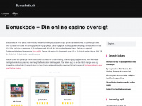 bonuskode.dk Webseite Vorschau