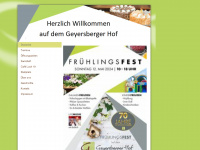 geyersbergerhof.de Webseite Vorschau