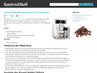 gastro2null.de Webseite Vorschau