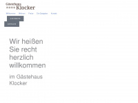 gaestehaus-klocker.com Webseite Vorschau