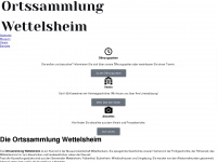 ortssammlung-wettelsheim.de Webseite Vorschau