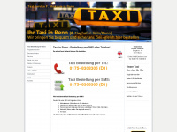 taxibonn.com Webseite Vorschau