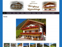 garni-bergland.com Webseite Vorschau