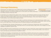 guetesiegel-babelsberg.de Webseite Vorschau