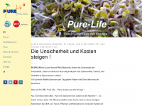 pure-life.ch Webseite Vorschau
