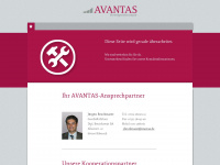 avantas.de Webseite Vorschau