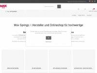 maxsprings.com Webseite Vorschau