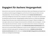 aachener-geschichtsverein.de Webseite Vorschau