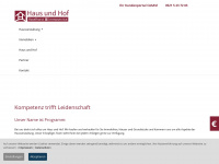 hausundhof-bielefeld.de Webseite Vorschau
