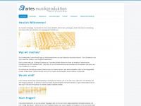 artes-musikproduktion.de Webseite Vorschau