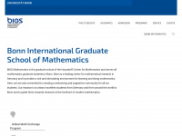 bigs-math.uni-bonn.de Webseite Vorschau