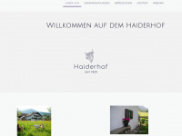 haiderhof.com Webseite Vorschau
