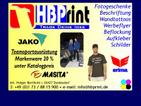 hbprint.de Webseite Vorschau