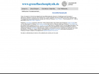 grenzflaechenphysik.de Webseite Vorschau