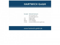 hartwich-gmbh.de Webseite Vorschau