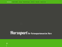 harzapart.de Webseite Vorschau