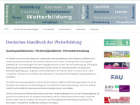 handbuch-weiterbildung.de Webseite Vorschau