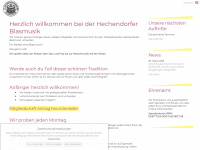 hechendorfer-blasmusik.de Webseite Vorschau