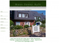 haus-jenny-sylt.de Webseite Vorschau