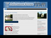 parkrestaurant-rosenau.de Webseite Vorschau