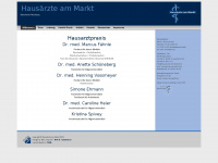 hausaerzte-am-markt.com Webseite Vorschau