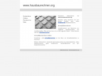 hausbaurechner.org Webseite Vorschau
