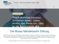 moses-mendelssohn-stiftung.de Webseite Vorschau