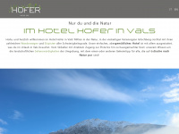 hotelhoferhof.com Webseite Vorschau