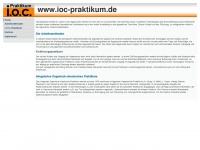 ioc-praktikum.de Webseite Vorschau