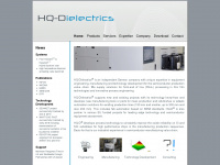 hq-dielectrics.de Webseite Vorschau