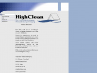 highclean.de Webseite Vorschau