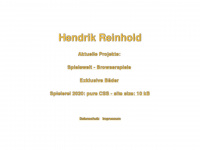 hendrik-reinhold.de Webseite Vorschau