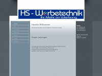 hs-werbetechnik.de Webseite Vorschau