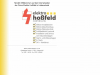 hossfeld-elektro.de Webseite Vorschau
