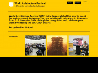 worldarchitecturefestival.com Webseite Vorschau