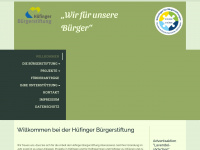 huefinger-buergerstiftung.de Webseite Vorschau