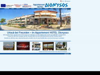 hotel-dionysos.com Webseite Vorschau