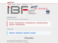 ibf-zentrum.de Webseite Vorschau