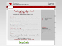 infarktforschungshilfe.org Webseite Vorschau