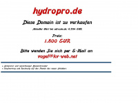 hydropro.de Webseite Vorschau