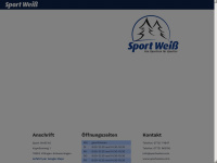 sportweiss.com Webseite Vorschau