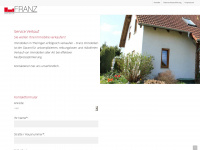 immobilien-franz.de Webseite Vorschau
