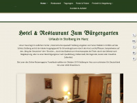 hotel-zum-buergergarten.de Webseite Vorschau